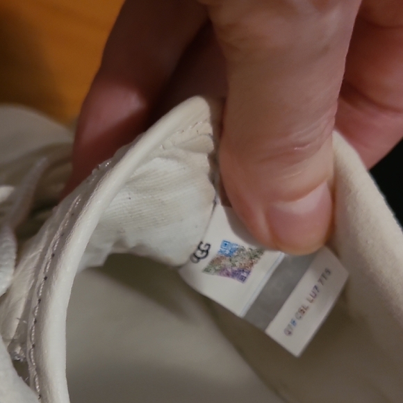 UGG Women's Sneakers in White with Leopard Accents - Picture 10 of 11